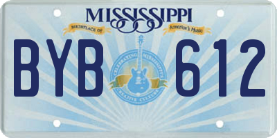 MS license plate BYB612