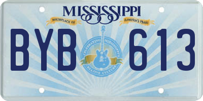 MS license plate BYB613