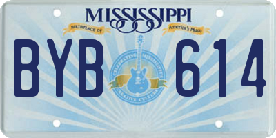MS license plate BYB614