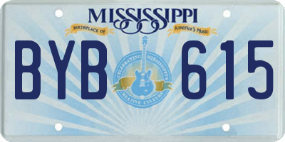 MS license plate BYB615