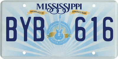 MS license plate BYB616