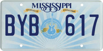 MS license plate BYB617