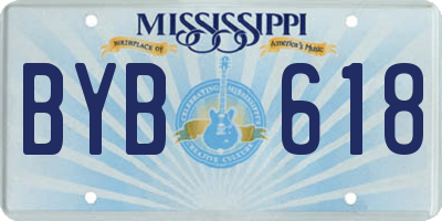 MS license plate BYB618