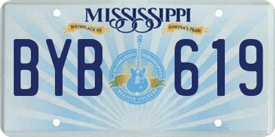 MS license plate BYB619