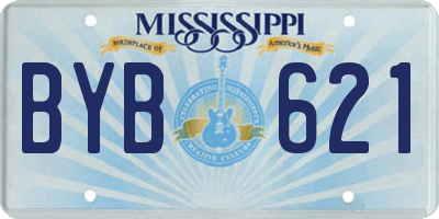 MS license plate BYB621