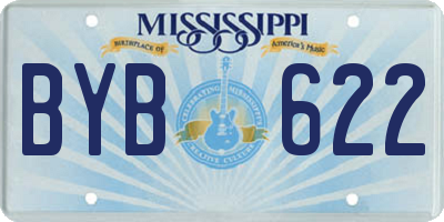 MS license plate BYB622