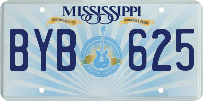 MS license plate BYB625