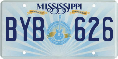 MS license plate BYB626