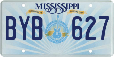 MS license plate BYB627