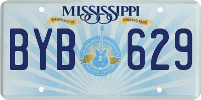 MS license plate BYB629