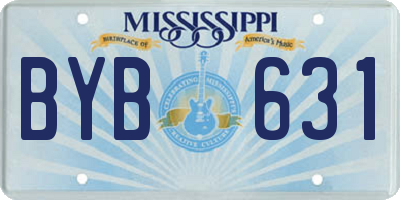 MS license plate BYB631