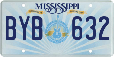 MS license plate BYB632
