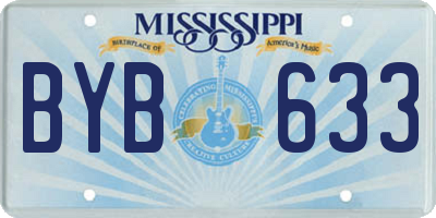 MS license plate BYB633