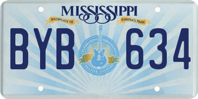 MS license plate BYB634