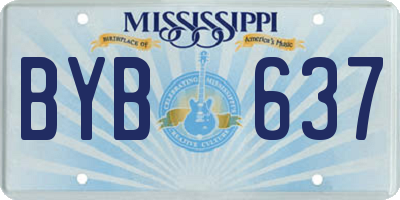 MS license plate BYB637