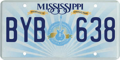MS license plate BYB638