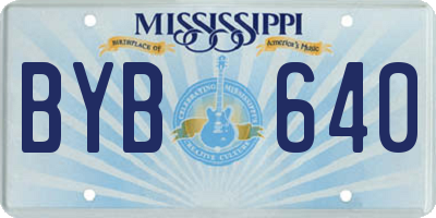 MS license plate BYB640