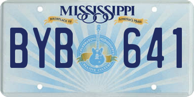 MS license plate BYB641