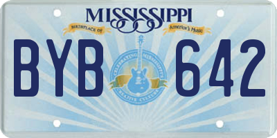 MS license plate BYB642