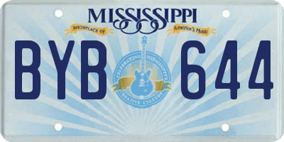 MS license plate BYB644
