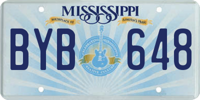 MS license plate BYB648