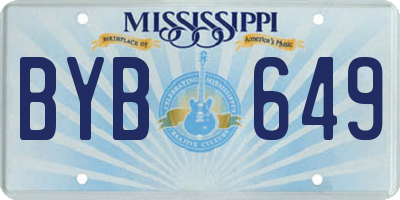 MS license plate BYB649