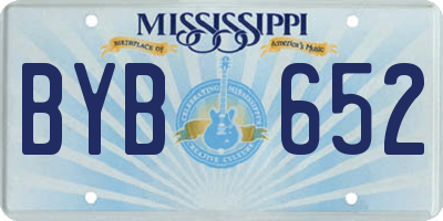 MS license plate BYB652