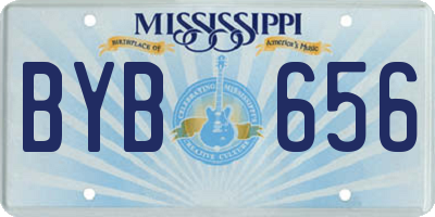 MS license plate BYB656