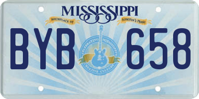 MS license plate BYB658