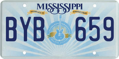 MS license plate BYB659