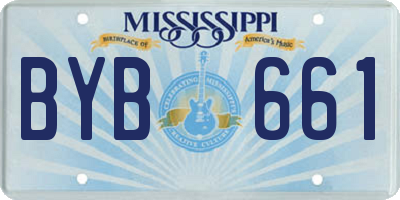 MS license plate BYB661