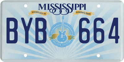 MS license plate BYB664