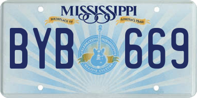 MS license plate BYB669