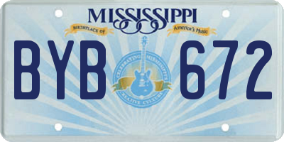 MS license plate BYB672