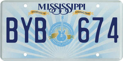 MS license plate BYB674