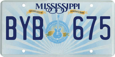 MS license plate BYB675