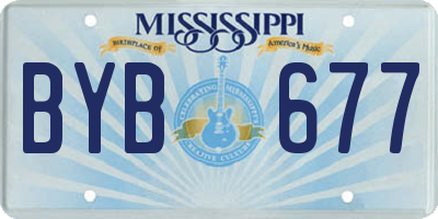 MS license plate BYB677