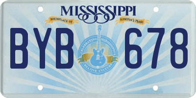 MS license plate BYB678