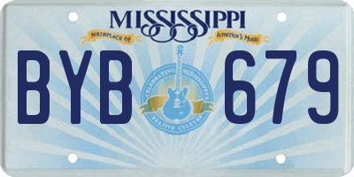 MS license plate BYB679