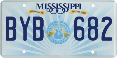 MS license plate BYB682