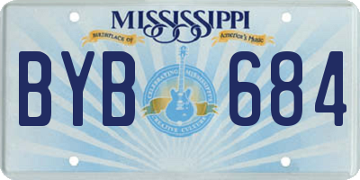 MS license plate BYB684