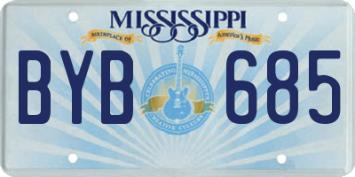 MS license plate BYB685