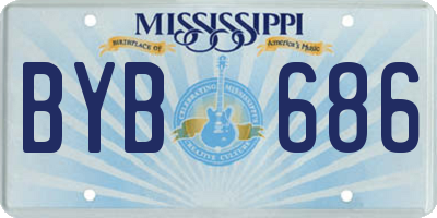 MS license plate BYB686