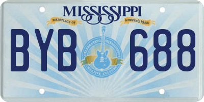 MS license plate BYB688