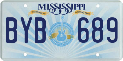 MS license plate BYB689