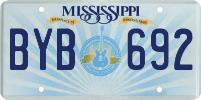 MS license plate BYB692