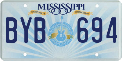 MS license plate BYB694