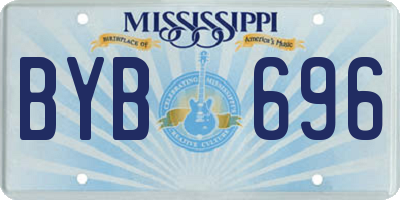 MS license plate BYB696