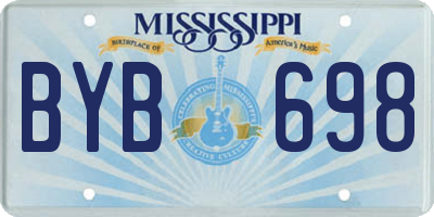 MS license plate BYB698