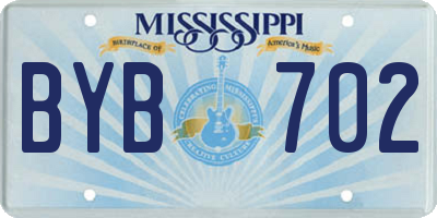 MS license plate BYB702